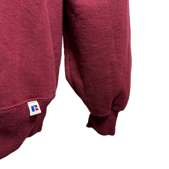 Vintage Russell Athletic Maroon/burgundy Sweatshirt - Picture 3 of 8